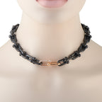 TIFFANY & CO. Tiffany & Co. HardWear Titanium and 18K Rose Gold 1.60ct Diamond Link Limited Edition Necklace