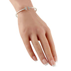 Tiffany & Co. 18K White Gold Diamond T Bracelet