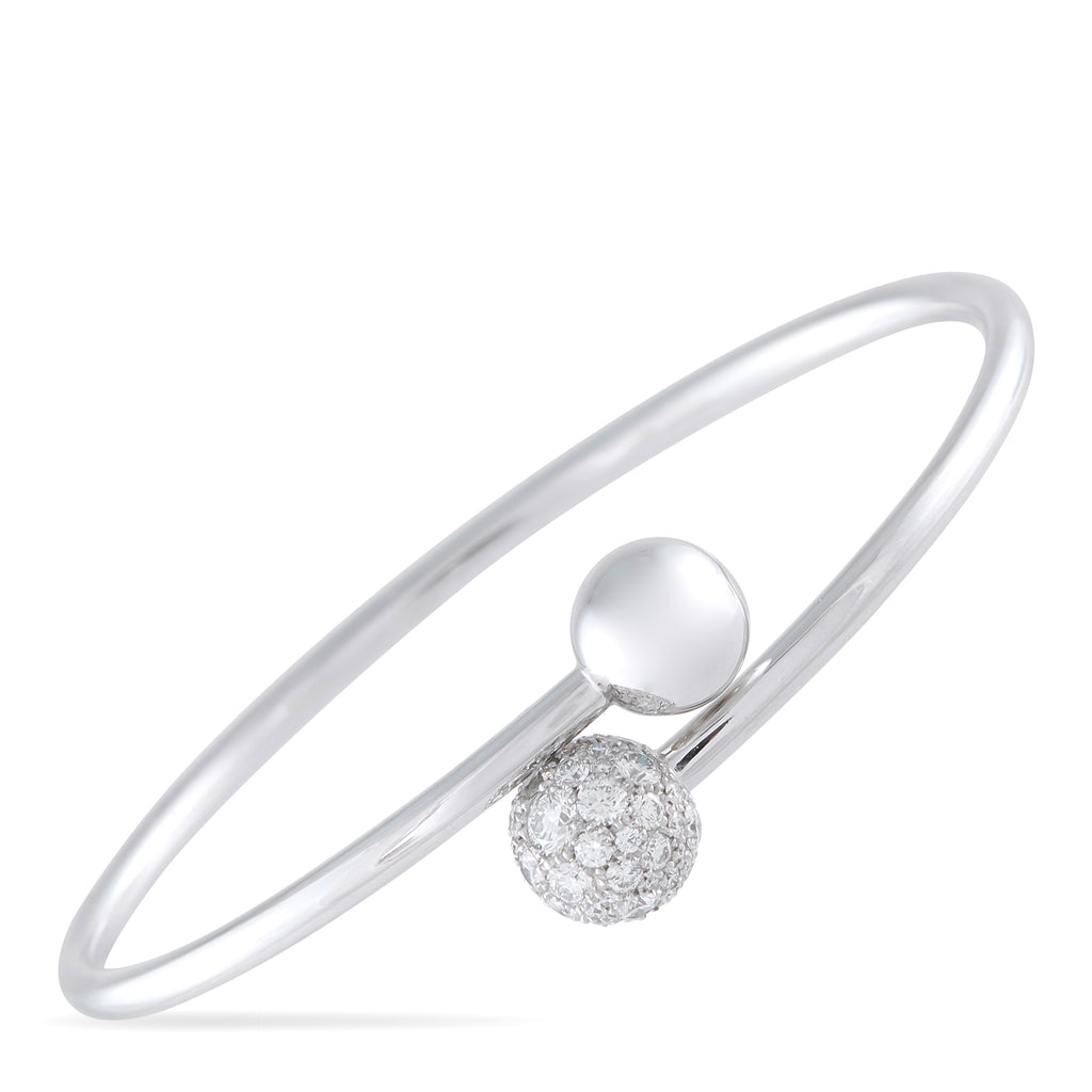 Tiffany & Co. HardWear 18K White Gold 0.73ct Diamond Bangle