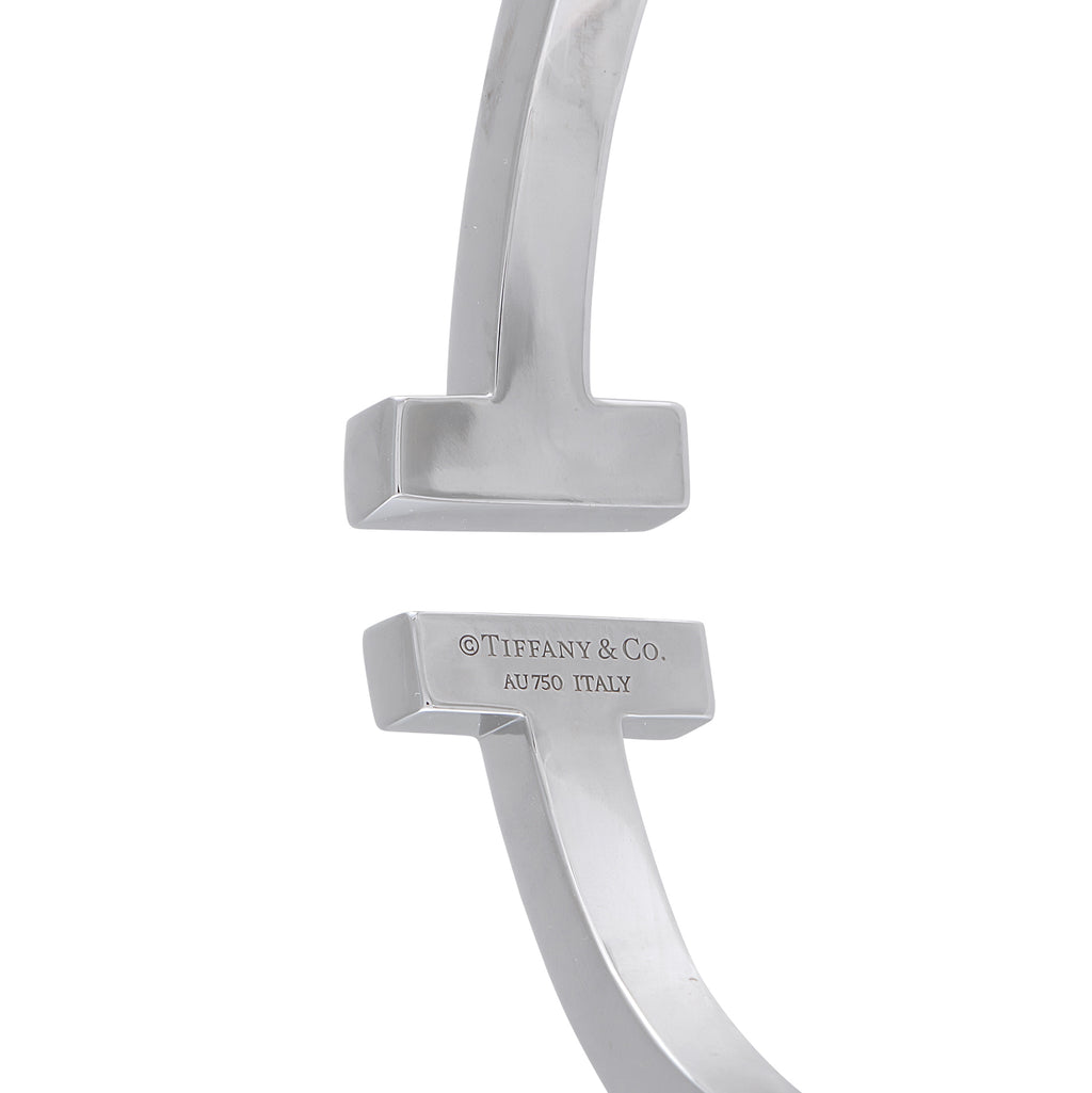 Tiffany & Co. T 18K White Gold 0.74ct Diamond Bracelet