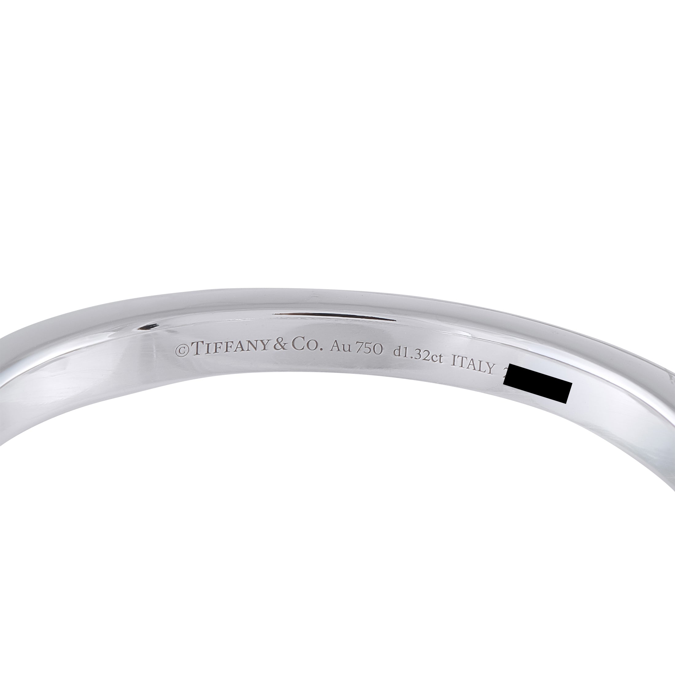 Tiffany & Co. Lock 18K White Gold 1.20ct Diamond Bangle