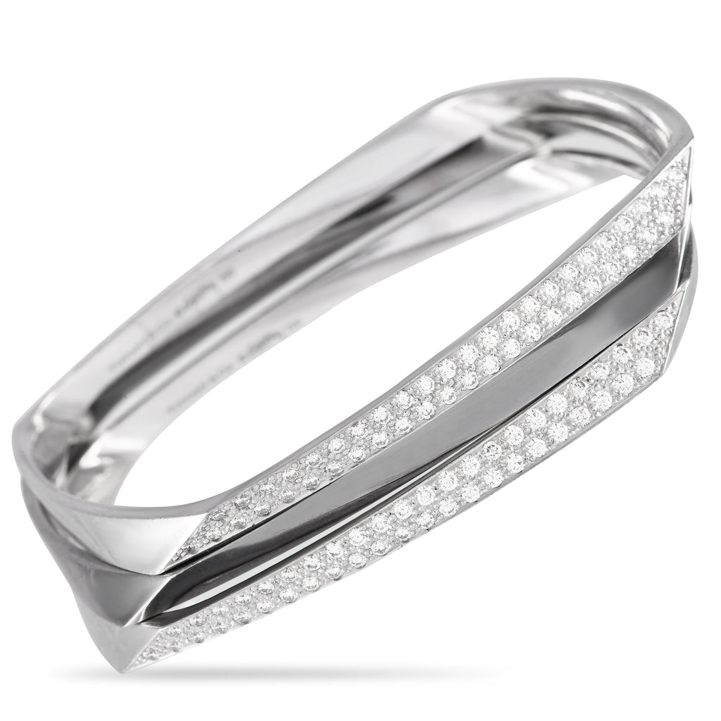 Tiffany & Co. Gehry 18K white gold diamond bracelet