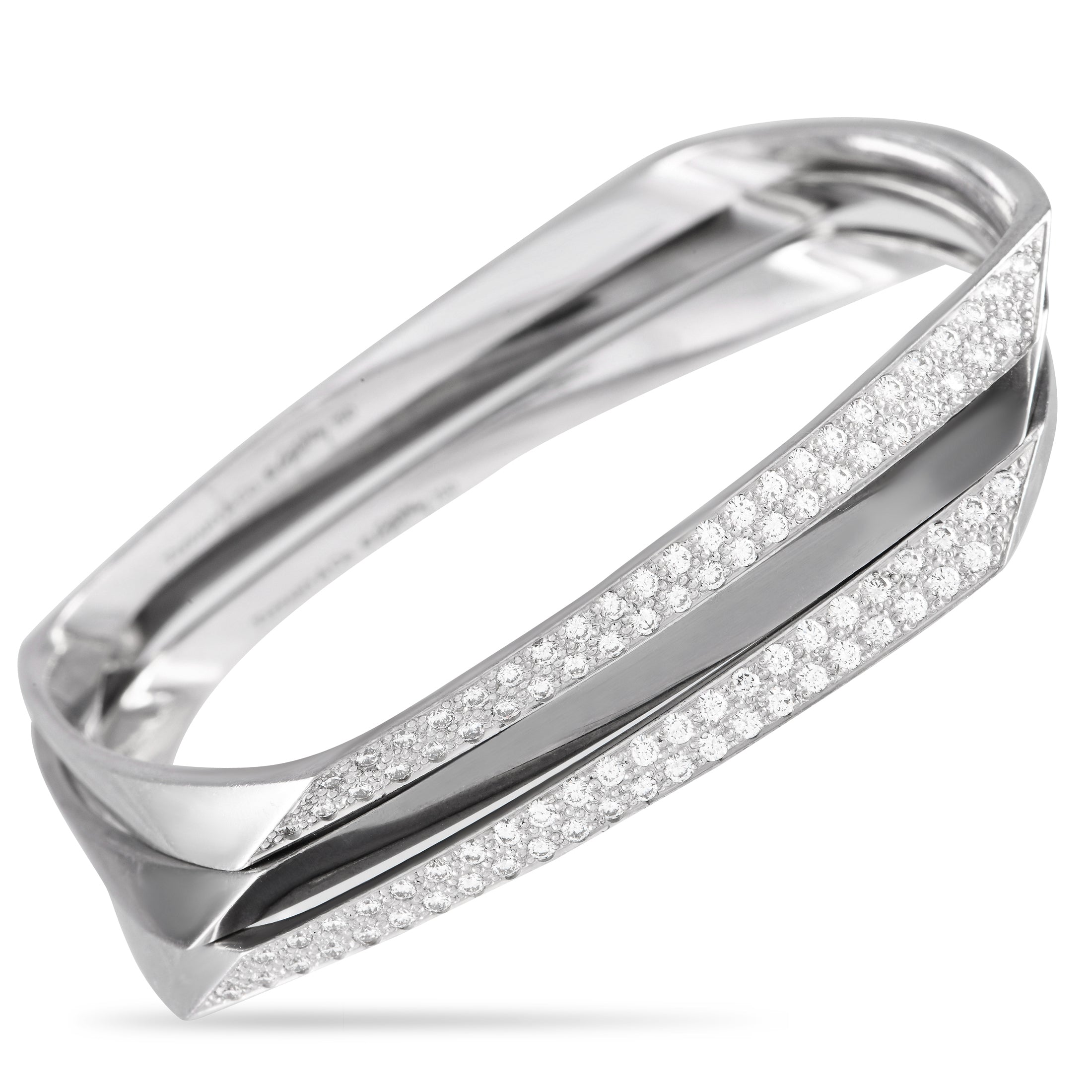 Tiffany & Co. Gehry 18K white gold diamond bracelet