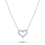 Tiffany & Co. 18K White Gold 0.64ct Diamond Heart Necklace