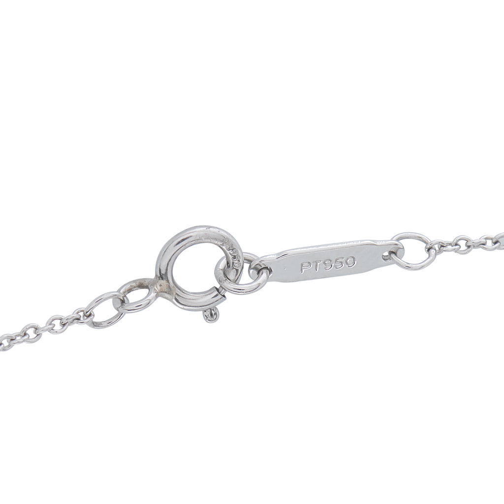 Tiffany & Co. 18K White Gold 0.64ct Diamond Heart Necklace