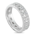 Tiffany & CO. 18K White Gold 0.99ct Diamond Wide Band