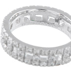 Tiffany & Co. 18K White Gold 0.99ct Diamond Wide Band