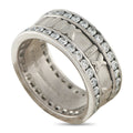 Tiffany & Co. 18k white gold diamond eternity ring, round channel-set stones