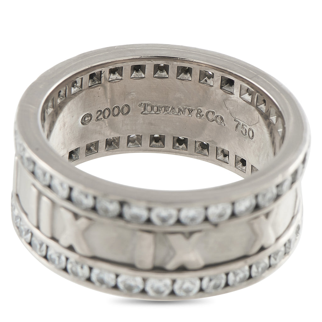 Tiffany & CO. Atlas 18K White Gold 1.65ct Diamond Eternity Ring