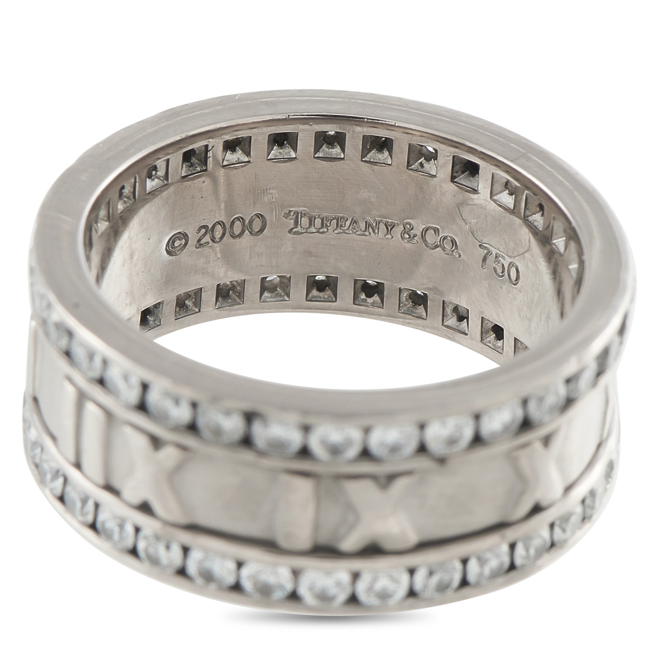 Tiffany & CO. Atlas 18K White Gold 1.65ct Diamond Eternity Ring