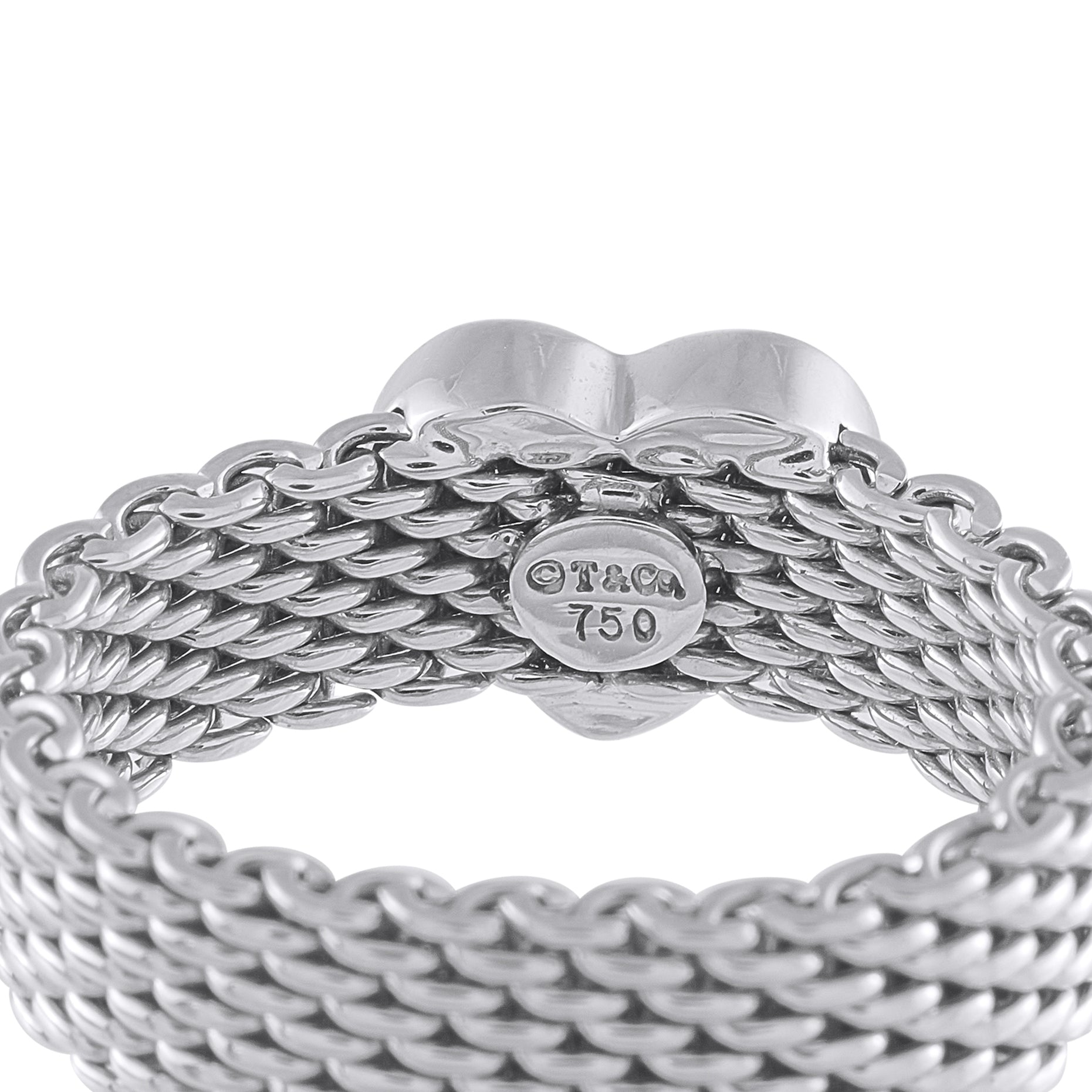 Tiffany & Co. 18K White Gold Diamond Heart Ring