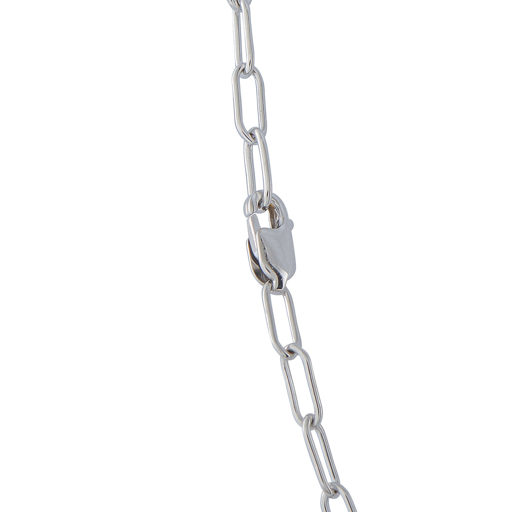 Tiffany & Co. Lock 18K White Gold Diamond Large Lock Pendant