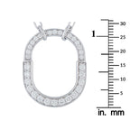 Tiffany & Co. Lock 18K White Gold Diamond Large Lock Pendant