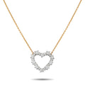 Heart-shaped diamond necklace in white and yellow gold, 18K, Tiffany & Co.