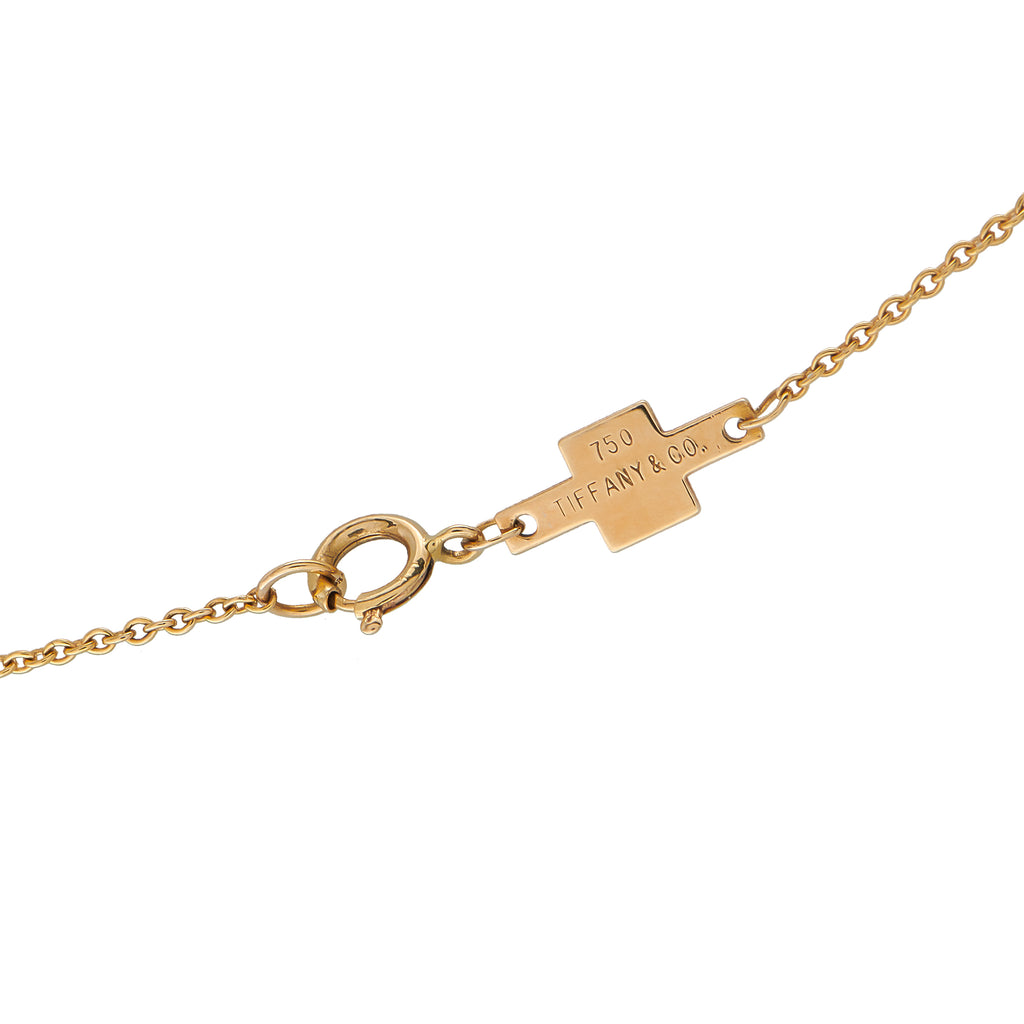 Tiffany & Co. 18K White and Yellow Gold 0.63ct Diamond Heart Necklace