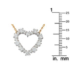 Tiffany & Co. 18K White and Yellow Gold 0.63ct Diamond Heart Necklace