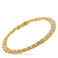 18K yellow gold diamond bracelet with linked pavé settings