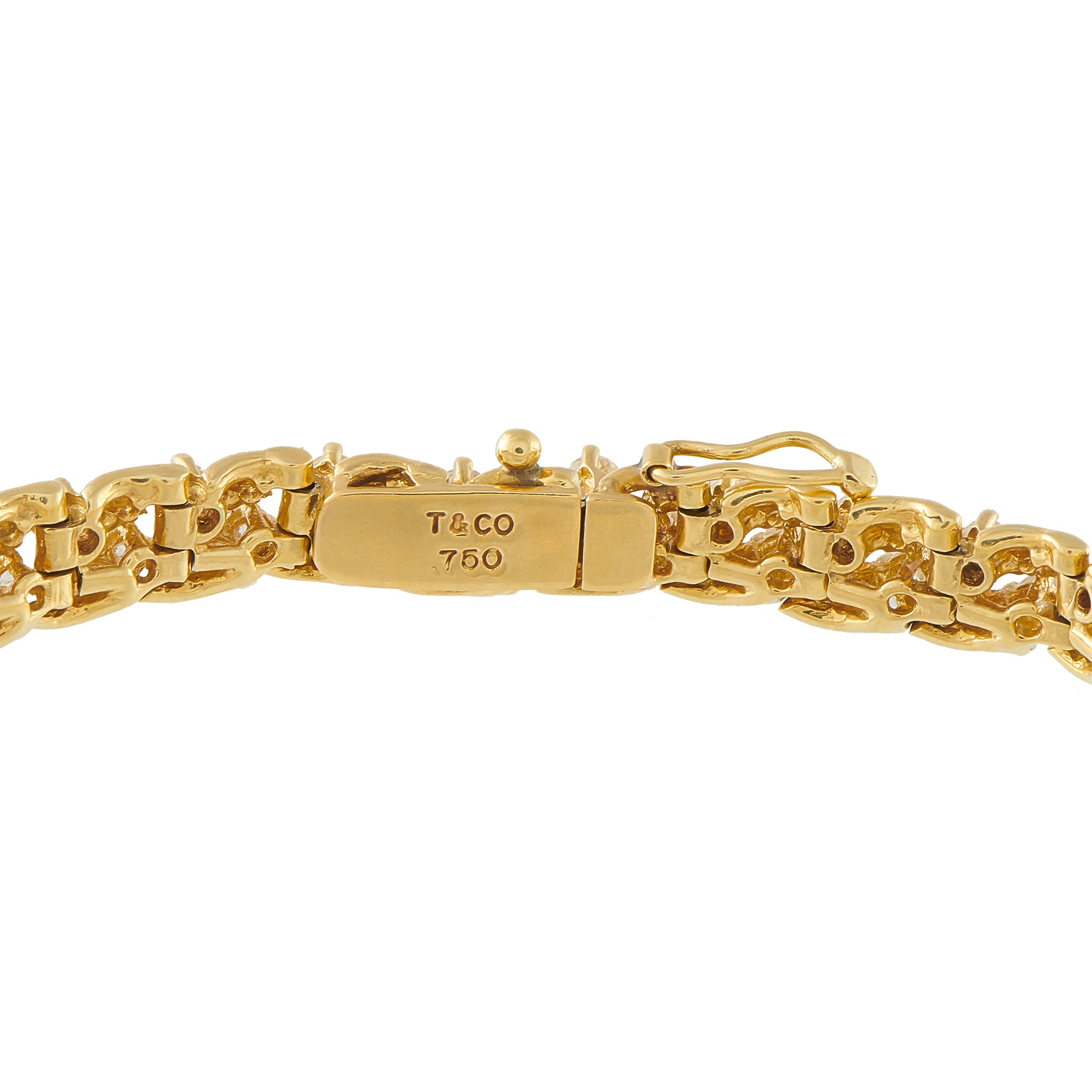 Tiffany & Co. Vintage 18K Yellow Gold 3.40ct Diamond Bracelet