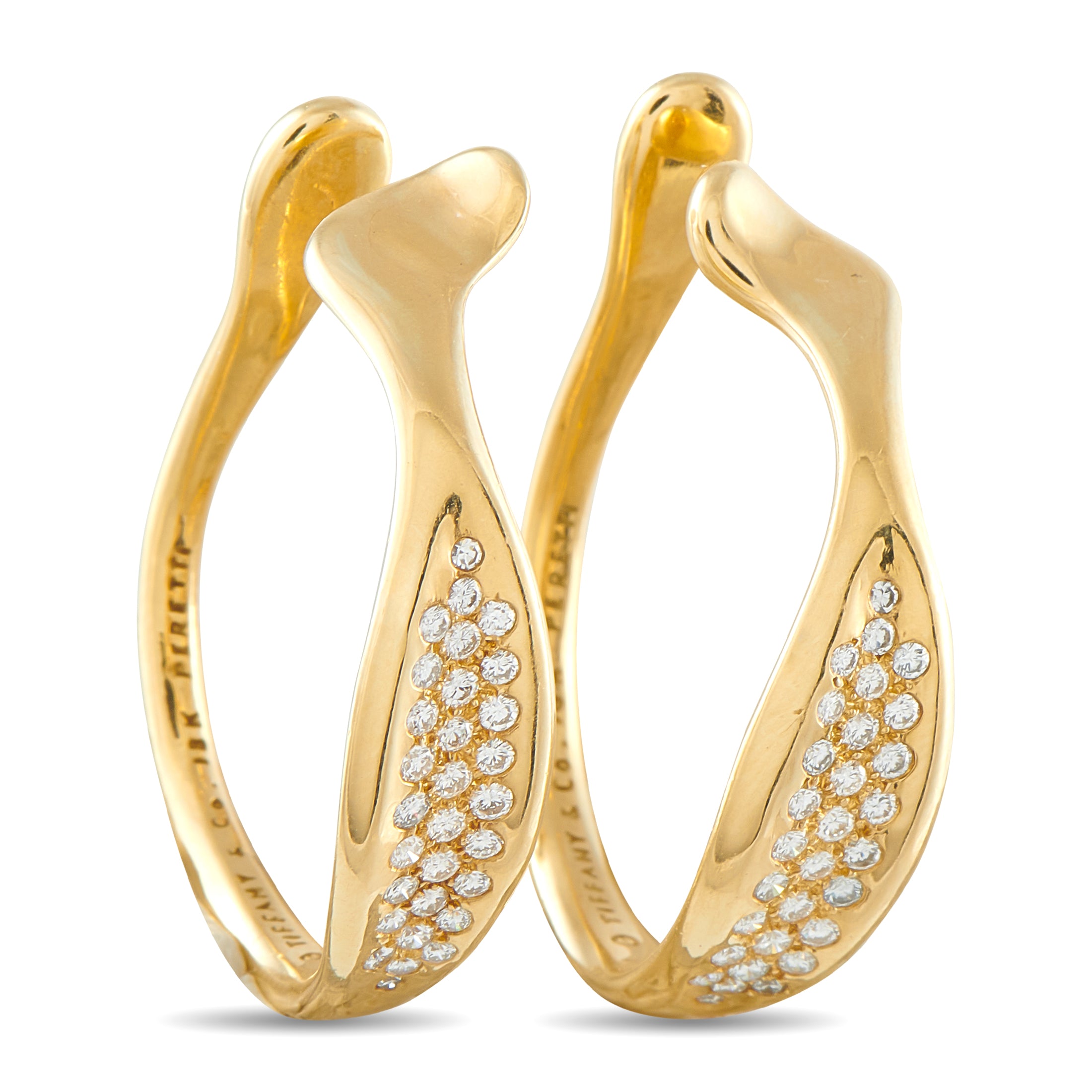 TIFFANY & CO. Tiffany & Co. 18K Yellow Gold 0.89ct Diamond Earrings