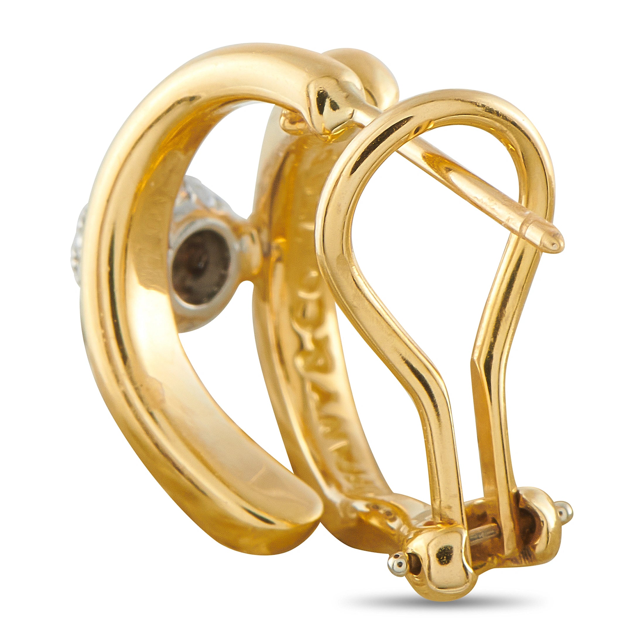 Tiffany & CO. 18K Yellow Gold 0.40ct Diamond Earrings