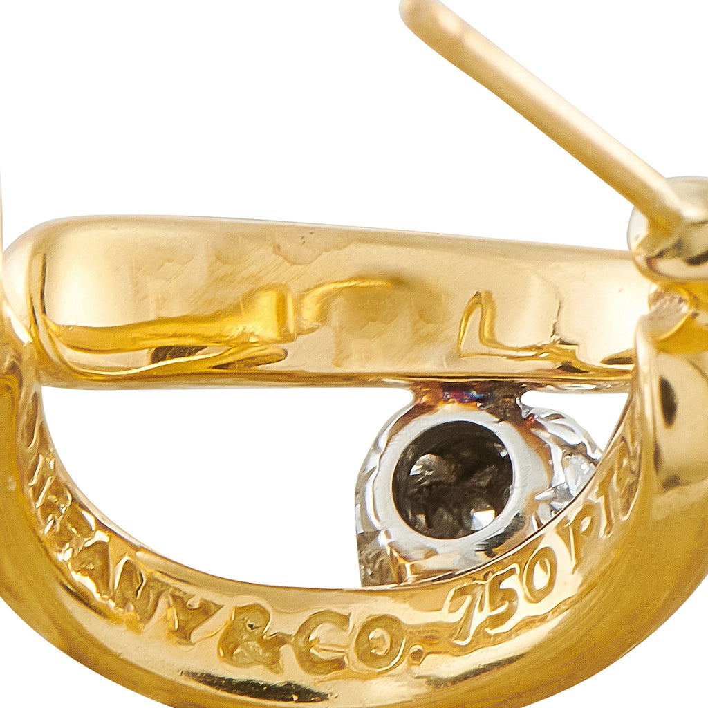 Tiffany & CO. 18K Yellow Gold 0.40ct Diamond Earrings