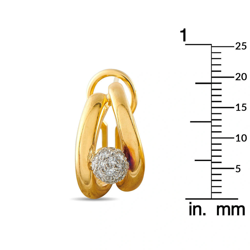 Tiffany & CO. 18K Yellow Gold 0.40ct Diamond Earrings