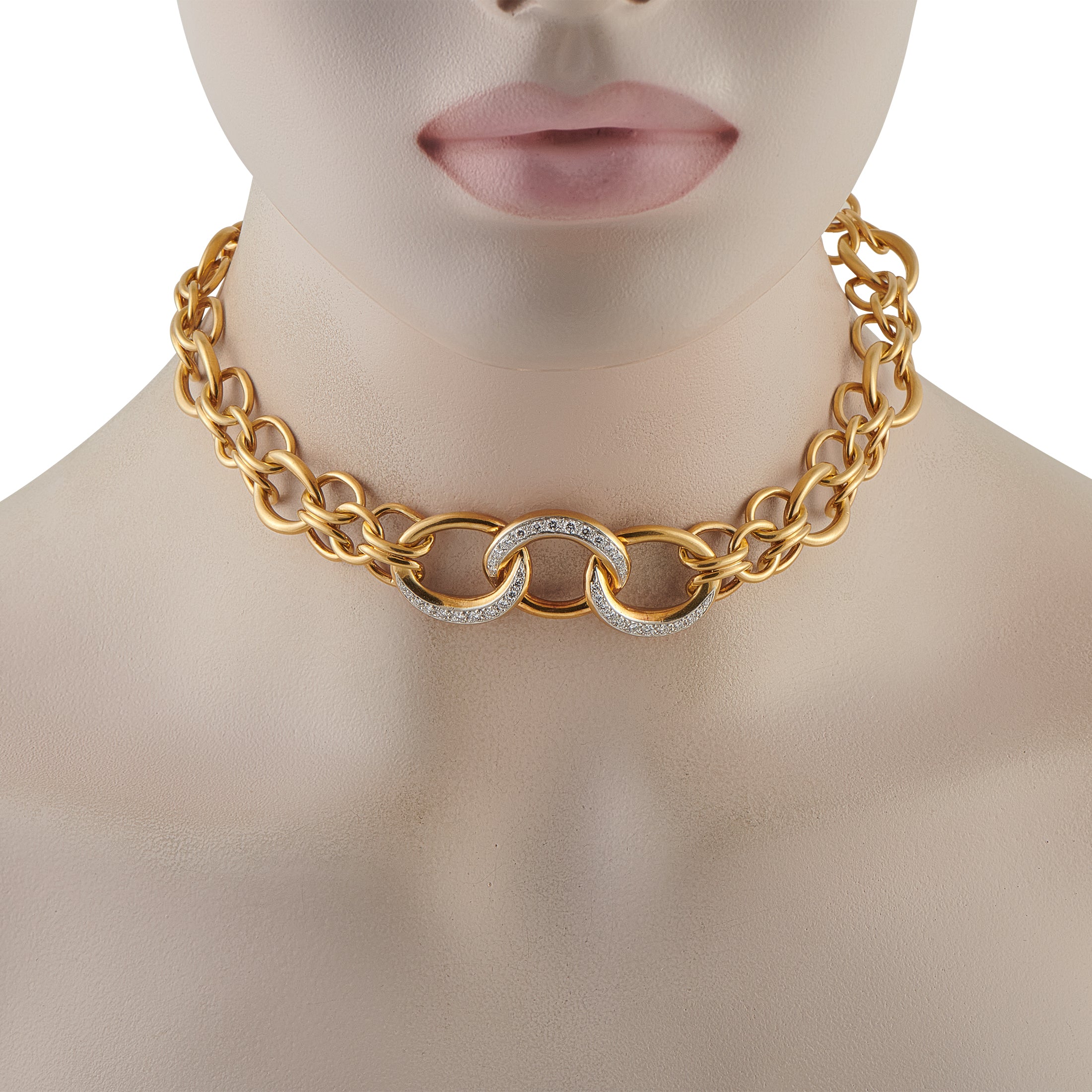 Tiffany & Co. Vintage 18K Yellow Gold 1.0ct Diamond Necklace