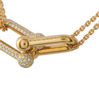 Tiffany & Co. Hard Wear 18K Yellow Gold 0.74ct Diamond Large Link Necklace