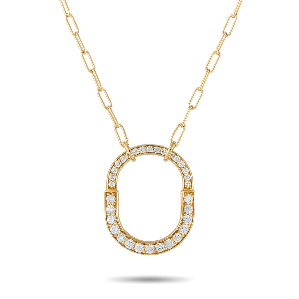 TIFFANY & CO. Tiffany & Co. 18K Yellow Gold 1.25ct Diamond Lock Pendant