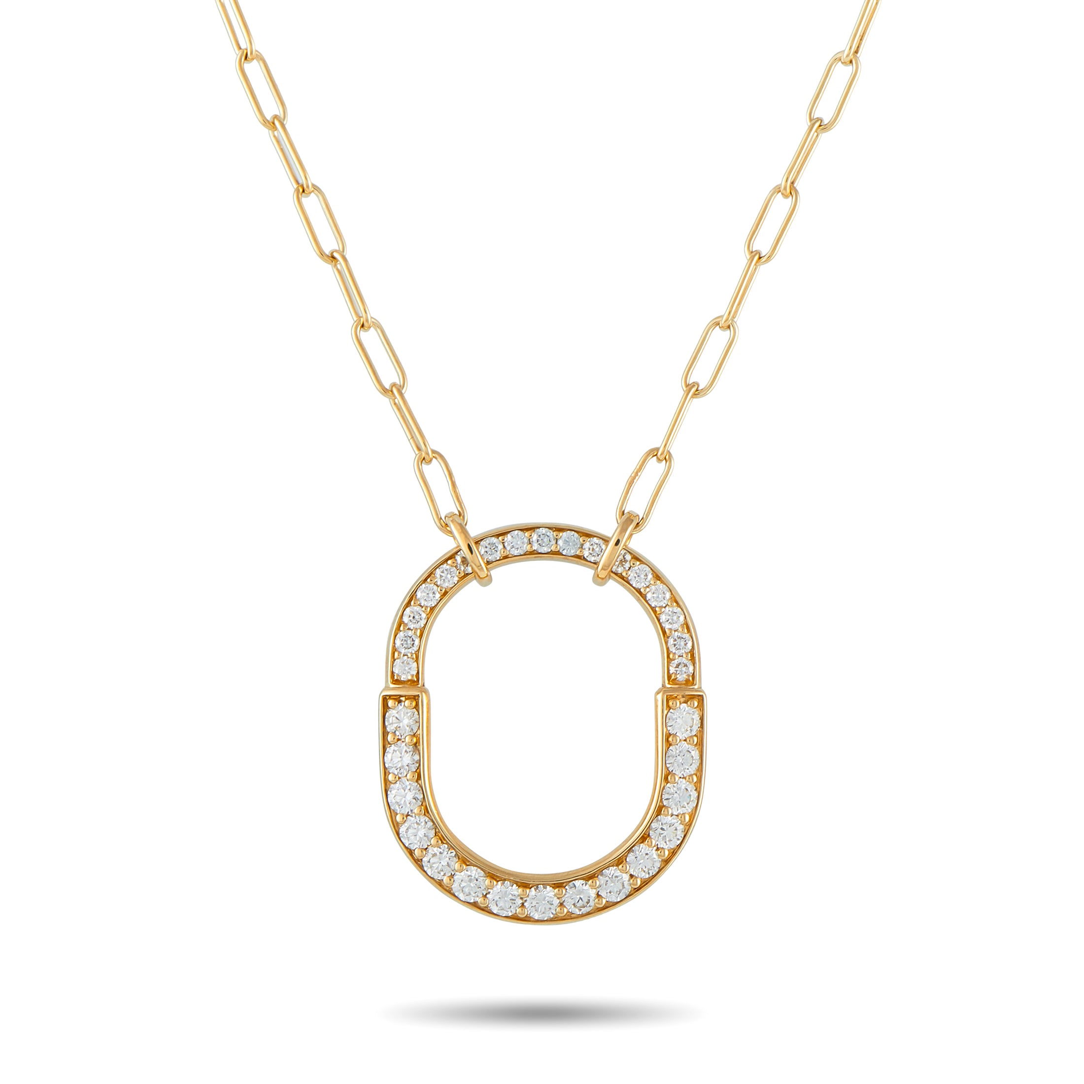TIFFANY & CO. Tiffany & Co. 18K Yellow Gold 1.25ct Diamond Lock Pendant