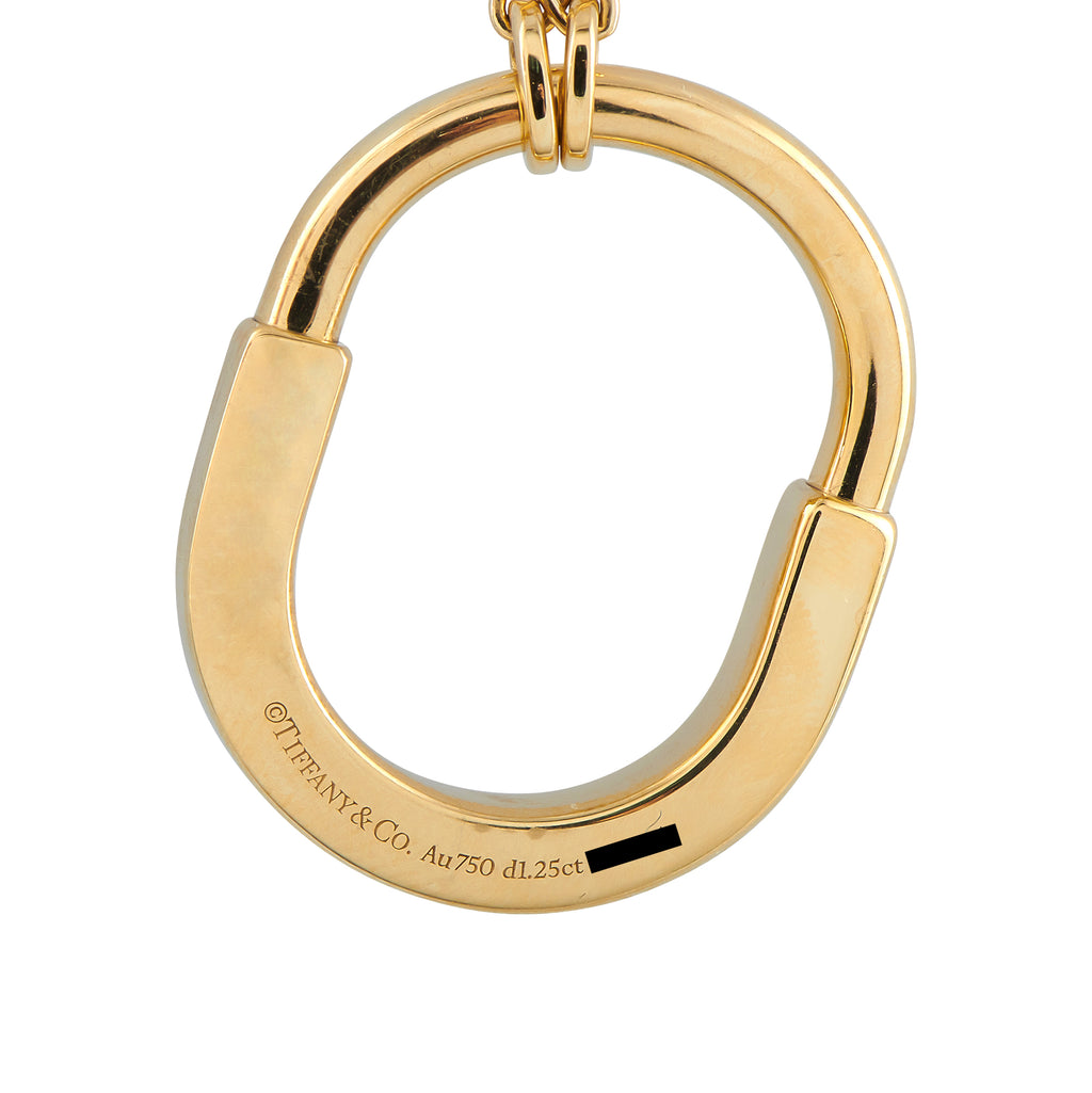 TIFFANY & CO. Tiffany & Co. 18K Yellow Gold 1.25ct Diamond Lock Pendant
