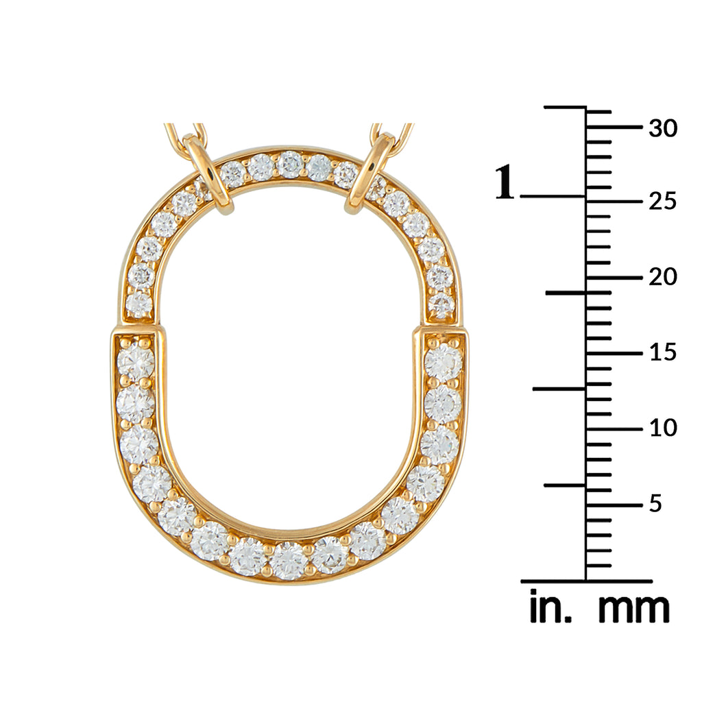 TIFFANY & CO. Tiffany & Co. 18K Yellow Gold 1.25ct Diamond Lock Pendant