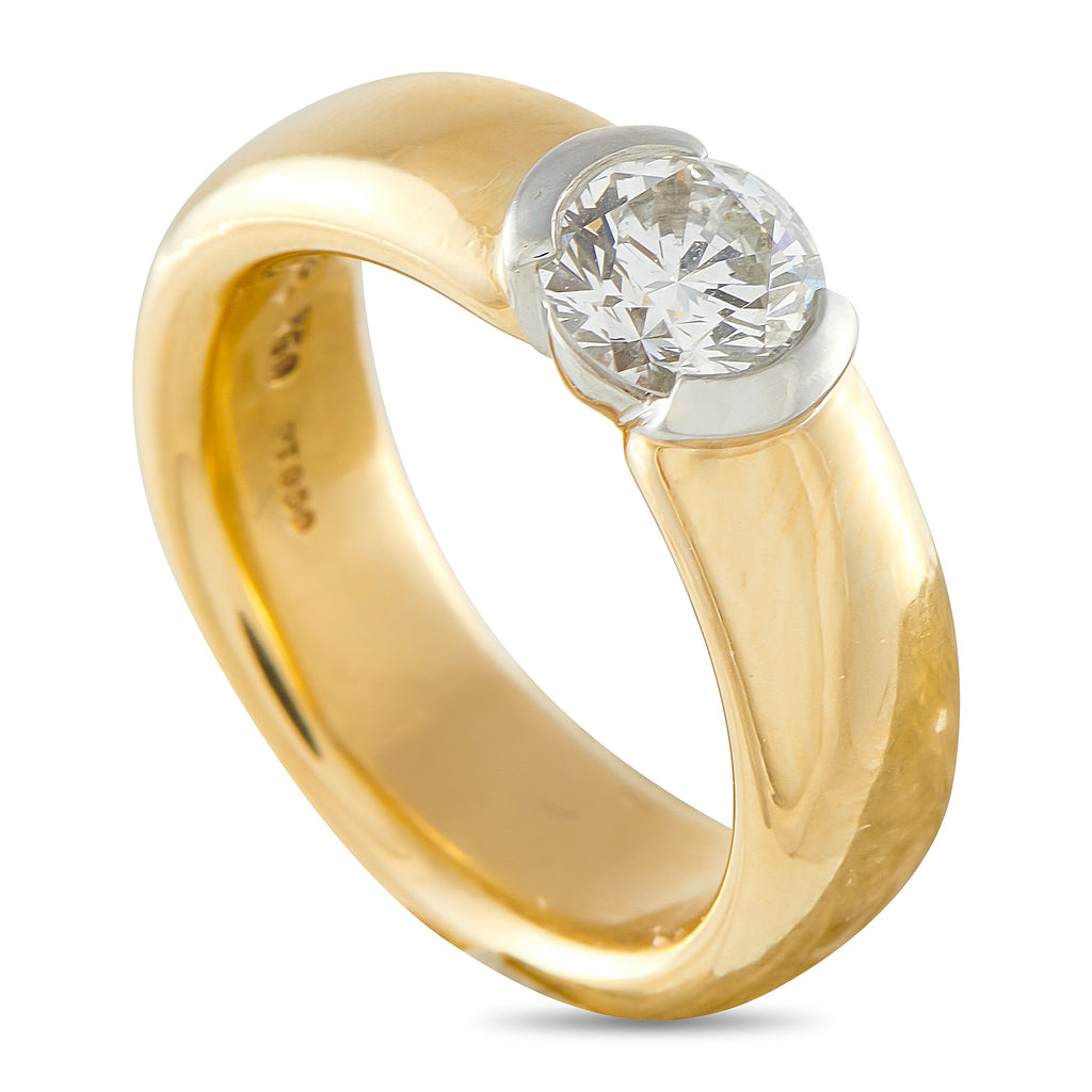 Tiffany & Co. 18K Yellow Gold 0.78ct Diamond Ring