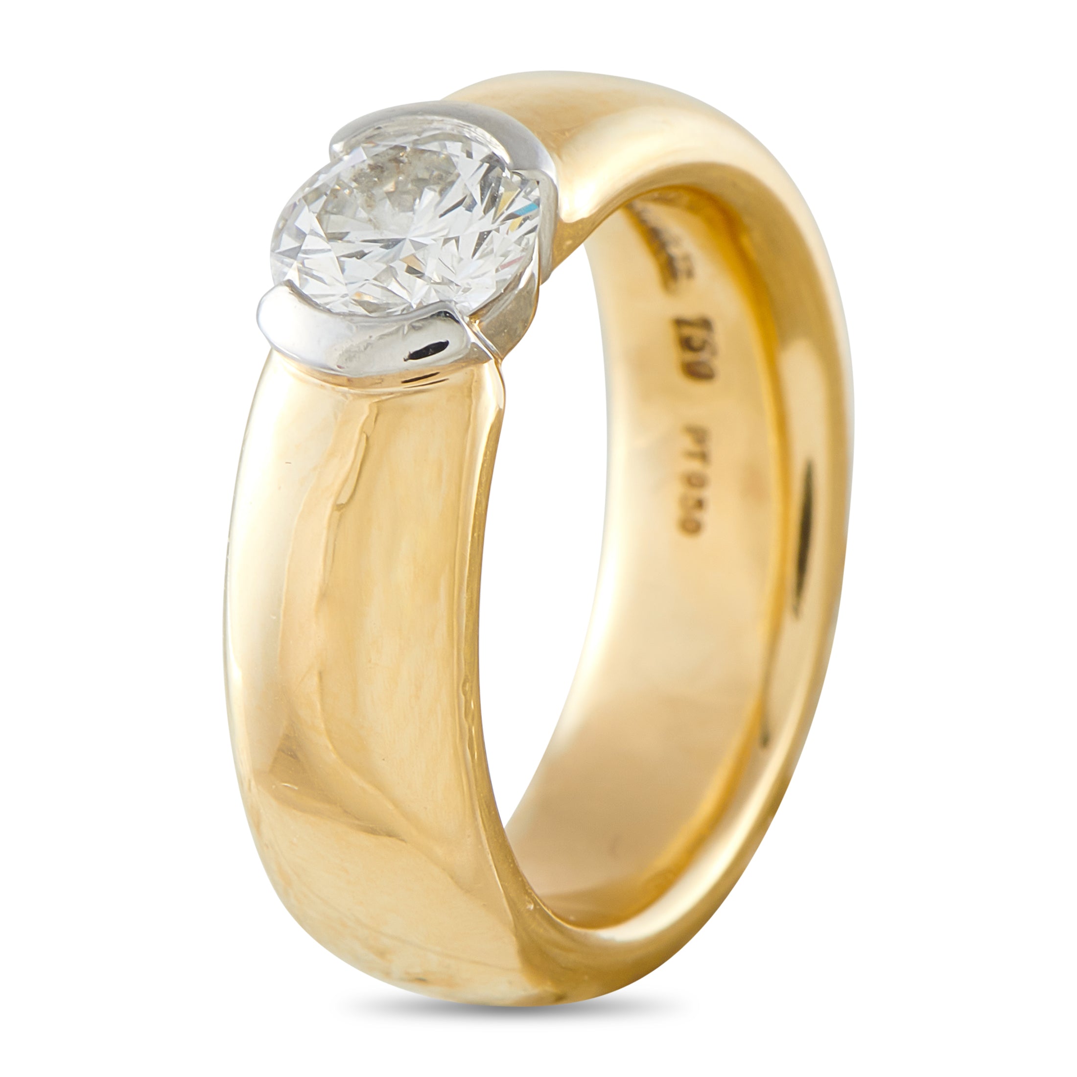Tiffany & Co. 18K Yellow Gold 0.78ct Diamond Ring