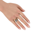 Tiffany & Co. Vintage 18K Yellow Gold 0.72ct Diamond and Sapphire Ring