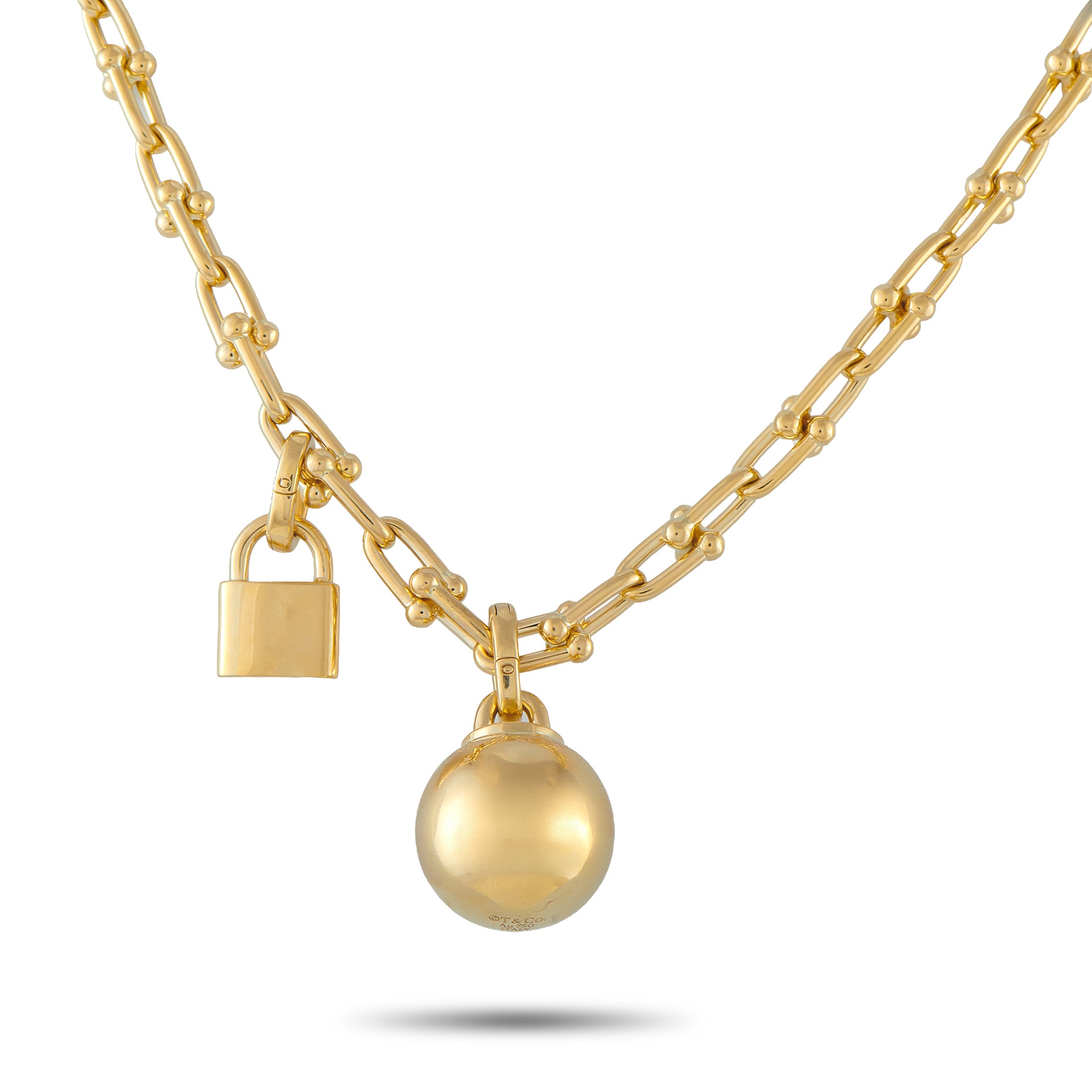 TIFFANY & CO. Tiffany & Co. 18K Yellow Gold Hardwear Single Wrap Necklace