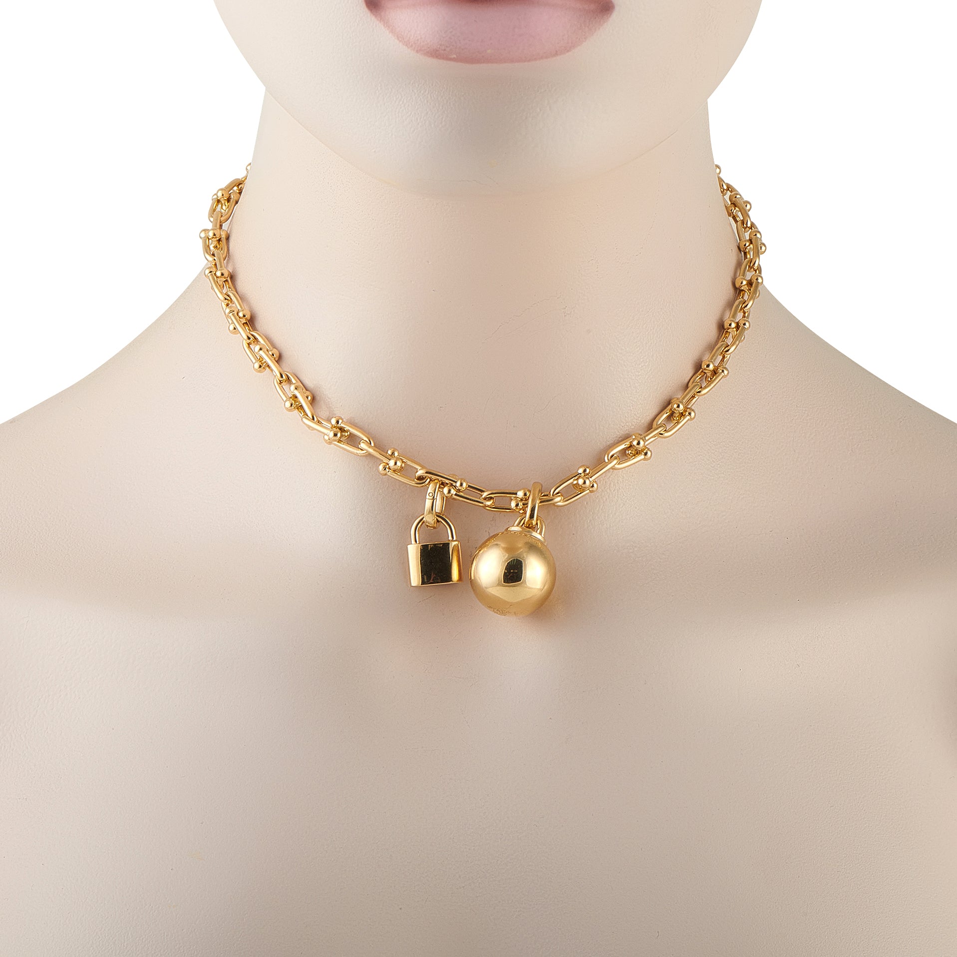 TIFFANY & CO. Tiffany & Co. 18K Yellow Gold Hardwear Single Wrap Necklace
