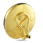 Tiffany & Co. 18K Yellow Gold Onyx and Mother of Pearl Clip-On Earrings