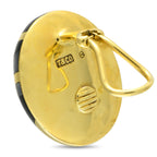 Tiffany & Co. 18K Yellow Gold Onyx and Mother of Pearl Clip-On Earrings