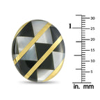 Tiffany & Co. Tiffany & Co. 18K Yellow Gold Onyx and Mother of Pearl Clip-On Earrings