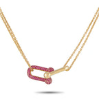 TIFFANY & CO. Tiffany & Co. HardWear 18K Yellow Gold Ruby Large Link Necklace