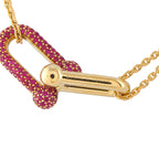 Tiffany & Co. HardWear 18K Yellow Gold Ruby Large Link Necklace
