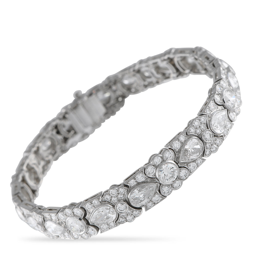 Tiffany & Co. Antique Platinum 19.5ct Diamond Art Deco Bracelet – This antique bracelet from Tiffany & Co