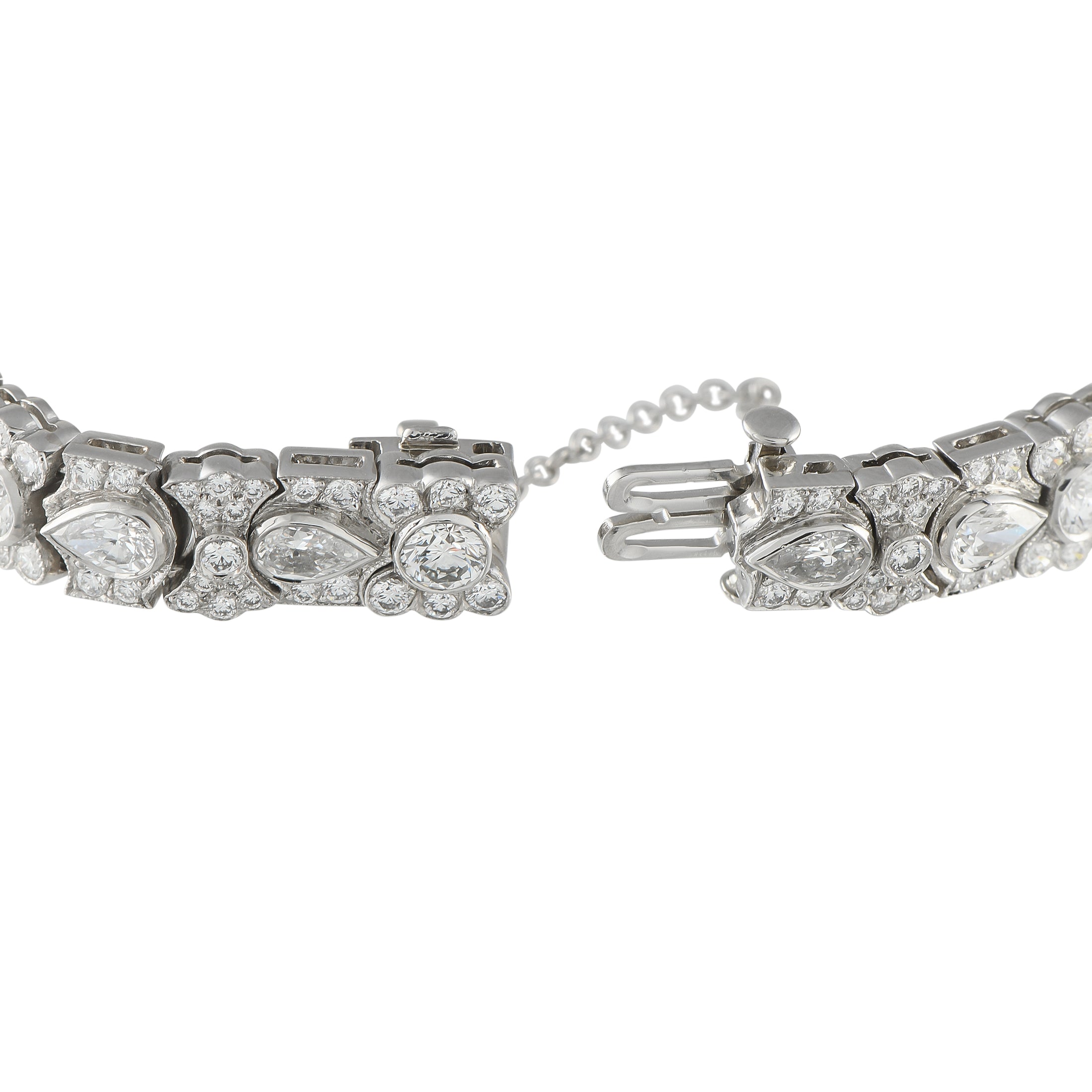 Tiffany & Co. Antique Platinum 19.5ct Diamond Art Deco Bracelet