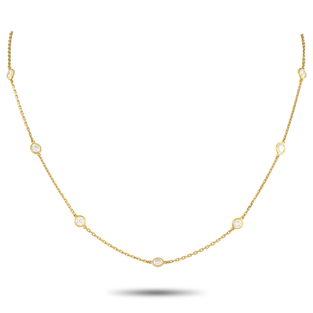 Tiffany & Co. Elsa Peretti Diamonds by the Yard 18K Yellow Gold 2.50ct Diamond Necklace