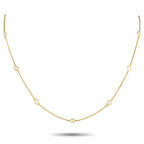 Tiffany & CO. Elsa Peretti Diamonds by the Yard 18K Yellow Gold 2.50ct Diamond Necklace