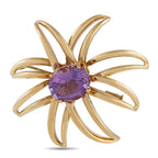 Tiffany & Co.Tiffany & Co. Fireworks 18K Yellow Gold Amethyst Brooch – Elevate any ensemble by adding this exquisite Tiffany 