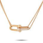 TIFFANY & CO. Tiffany & Co. HardWear 18K Rose Gold 0.74ct Diamond Necklace