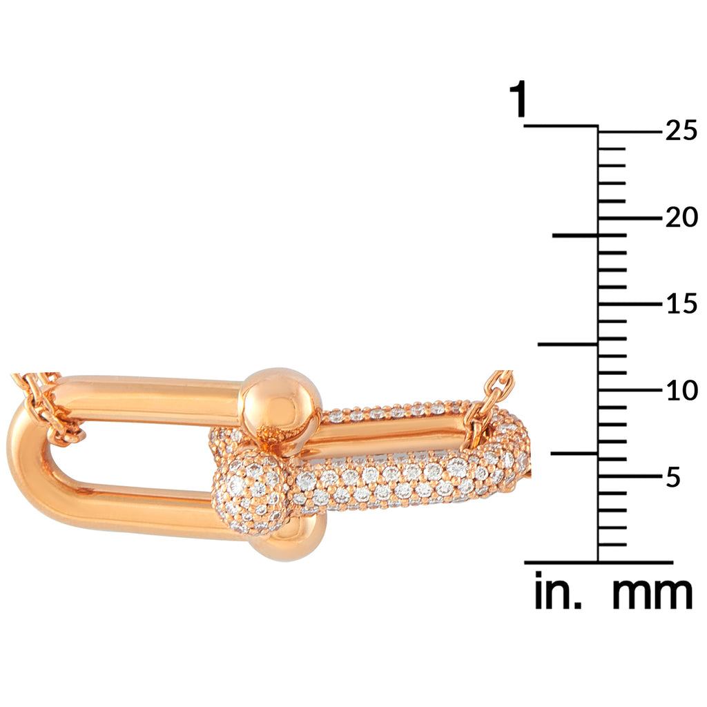Tiffany & Co. HardWear 18K Rose Gold 0.74ct Diamond Necklace