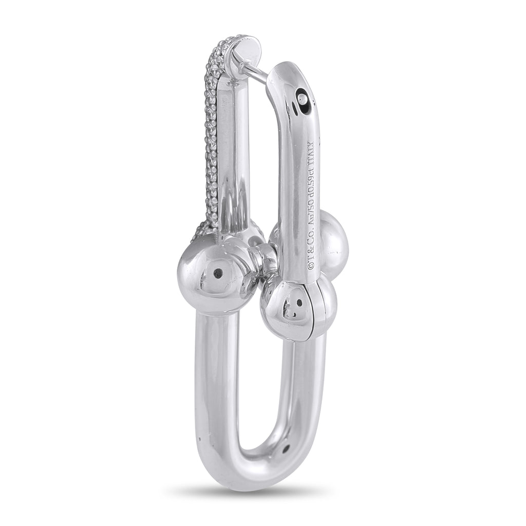 Tiffany & Co. HardWear 18K White Gold 1.18ct Diamond Earrings